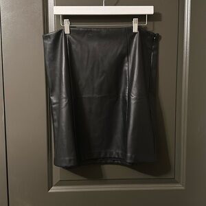 Loft faux leather straight skirt size 12